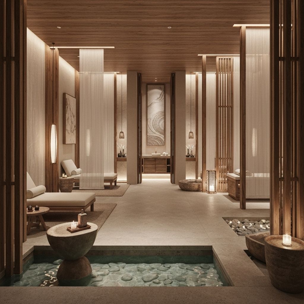 Luxury spa environment